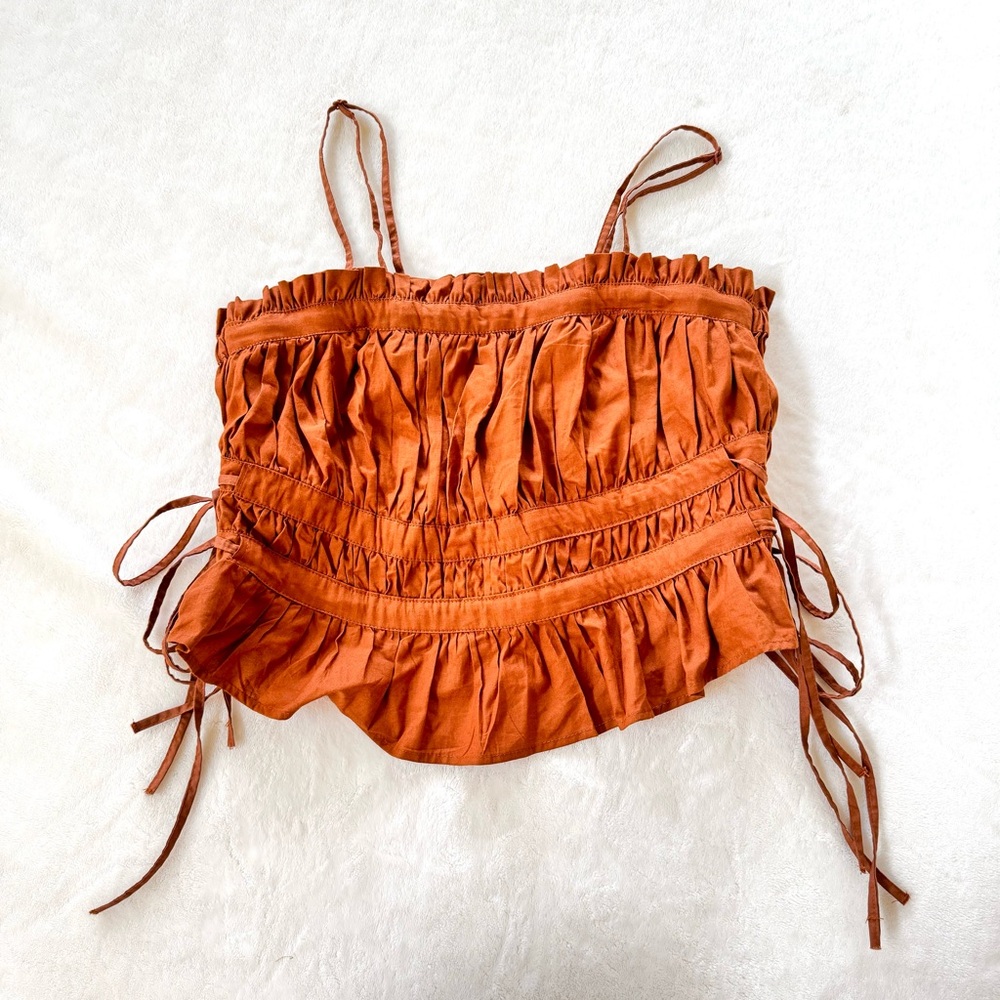 NWOT Free People Gabby Tube Top in Brown - Picture 2 of 5